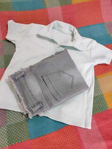Combo Crop Top And Jean