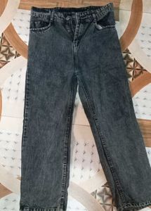 Acid Wash Straight Leg Jeans