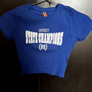 Royal Blue Crop Tshirt