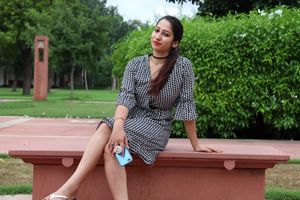 Patterned Mini Dress