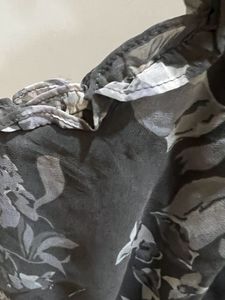 Women Floral Sleeveless Grey Dress