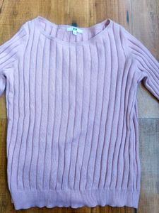 Winter Light Pink Sweater Top