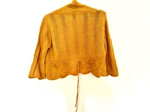 Yellow Net Beautiful Cardigan