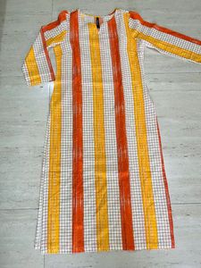Here &amp; Now : Best Quality Kurta , With Orange Yell