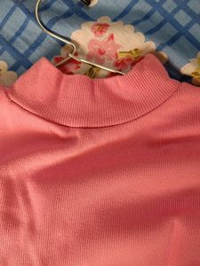 Pink Ribbed Crop Top Size XS