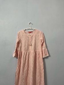Gingham Print Dress/Kurti