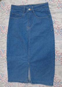 Denim Midi Skirt
