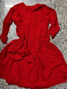 Red Embroidered Kurta