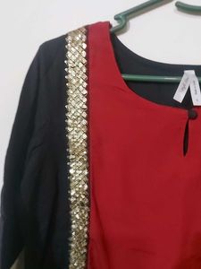 Stylish Black and Red Kurti