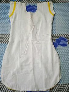 White Yellow Kurti