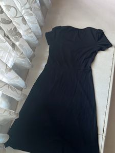 Urbanic Black Slit Dress