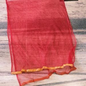 Beautiful Satan Silk Suit For Women  Full Patiyala Salwar(   With  Net  Dupatta  )Nice Muri  Colour  Maroon  ---1-2-time.use   (Marjan Given)