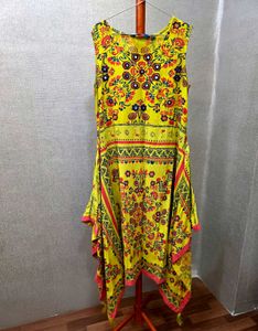 Unique Square Cut Floral Print Dress