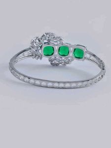 Women Brass Material Silver Plated Handcraft AD