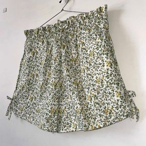 Floral Print Mini Skirt
