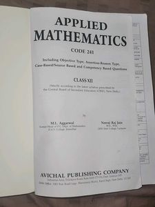 Applied Math Grade 12 Cbse ML Aggarwal Text Book