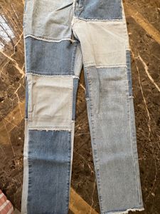 Patchwork Denim Jeans - Brand MissGuided