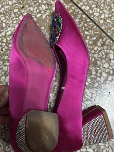 Pink Embellished Ballerinas