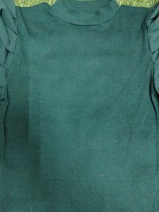 Green Puff Sleeve Top