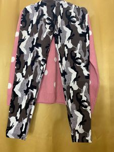 Combo Pink Polka Dot Sweater + pant