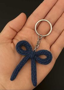 Beautiful Crochet Bow Keychain For Beg And Purses