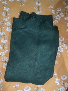 Green Knit Sweater Dress