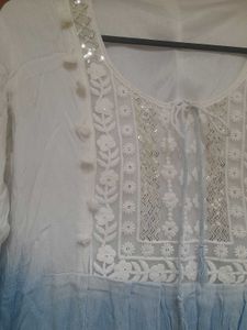 Dual tone Peplum kurti