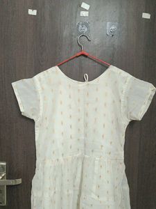 White Embroidered Tiered Dress