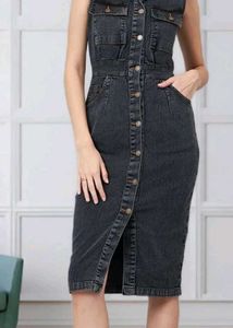 Denim Button-Down Dress