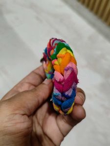 Multicoloured Handmade Rubber Bracelet