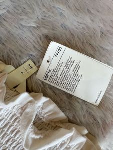H&amp;M White Smocked Tube Top