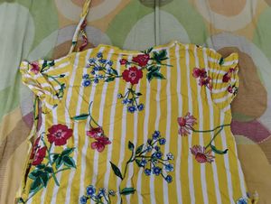 Yellow Floral Dress From Sristi
