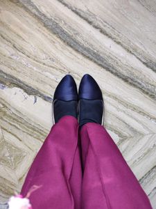 Navy Blue Silk Fabric Ballerina