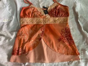 Orange Paisley Cami Top