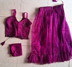 Magenta Lehenga Choli Set