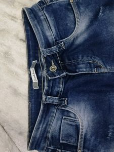 Coral Fashion Blue Damage Jeans