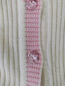 Cream And Pink Sweater