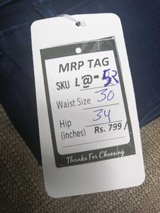 L@52 Size-30 Dark Wash Denim Jeans