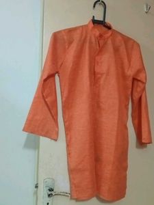 Orange Kurta - Traditional Indian Shirt