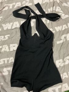 Black Halter Romper