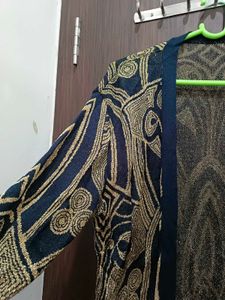 Black And Gold Print Shrug