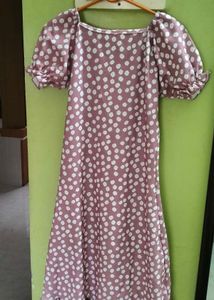 Pink Floral Midi Dress