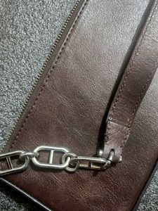 Brown Leather Chain Bag