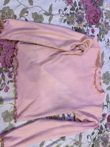 Cute Pink Long Sleeve Top
