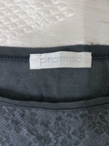 Lace Cuff Striped Top