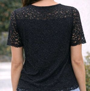 Elegant Black Lace Top