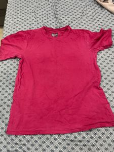 Pink T Shirt With White Shorts