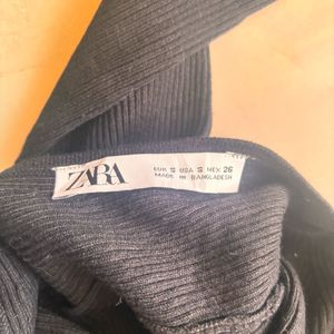 Black Backless Turtleneck Sweater