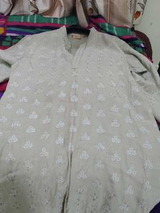 raymonds Embroidered Cotton Kurta