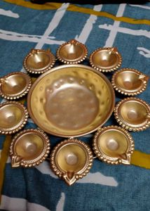 Diya Show Piece And Candles Holder
